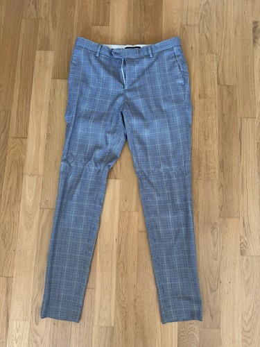 Hellgrau karierte stoffhose - hellgrau,