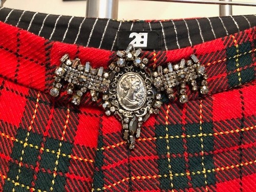 Stoffhose kariert rot - stoffhose, /