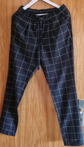 Stoff hose kariert - hose,, 38