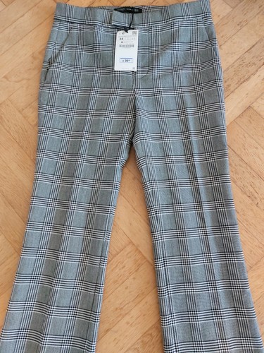 Zara stoffhose kariert - stoffhose, schwarz