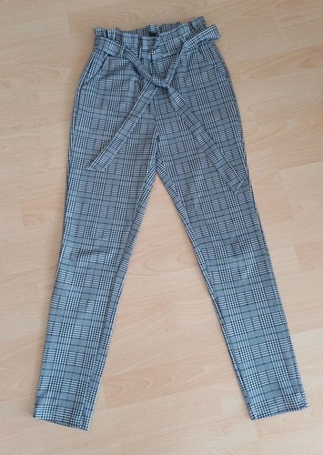 Hose stoffhose grau kariert - stoffhose,
